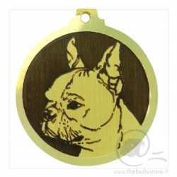 Médaille avec gravure personnalisée en laiton Boston Terrier