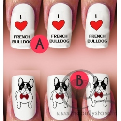 Decal / Stickers ongles french Bulldog 7