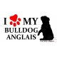 Sticker voiture Bulldog Anglais The Bully Store