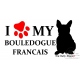 Sticker voiture Bouledogue Francais The Bully Store