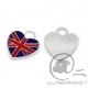 Pendentif coeur london drapeau anglais